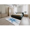 thumbnail image 5 of Ahgly Company Machine Washable Indoor Square Transitional Water Blue Area Rugs, 7' Square, 5 of 7