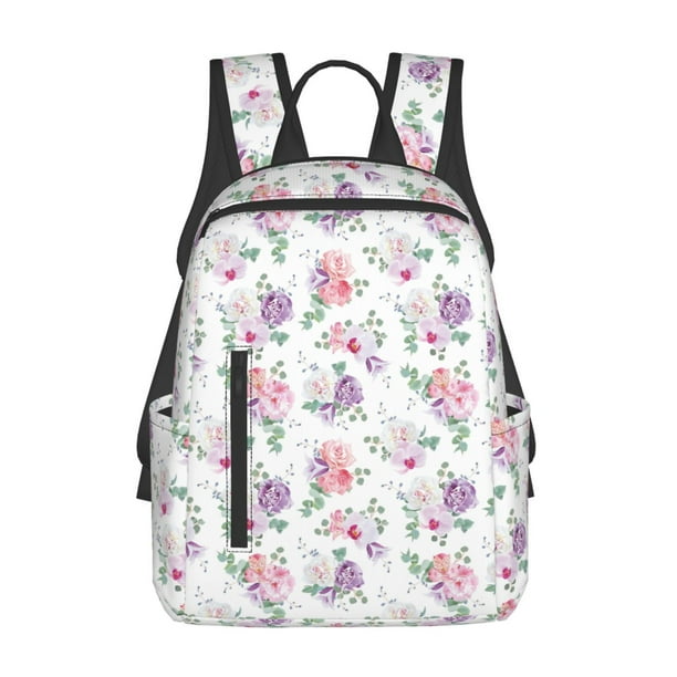 Disketp Rose Flower B Mochila Ligera e Impermeable, Mochila de Día Resistente para Viajes, Senderismo y Uso Diario para Hombre y Mujer