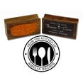 thumbnail image 1 of Printtoo Personalized Rubber Stamp Kitchen Round Stamp Business Monogram Wood Mounted Custom Stamper-1.77 Inches Diamater, 1 of 4