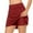 Wine, variant on Summer Fashion 2 in1 Running Shorts for Womens 2025 High Elastic Waist Solid Color Fake Two Piece 2 in1 Running Pants 3/4 Shorts Gifts for Womens
