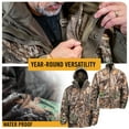 thumbnail image 4 of Hot Shot Mens 3in1 Insulated RealTree Edge Camo Hunting Parka, Waterproof, Removable Hood, Year Round Versatility, Large, 4 of 4