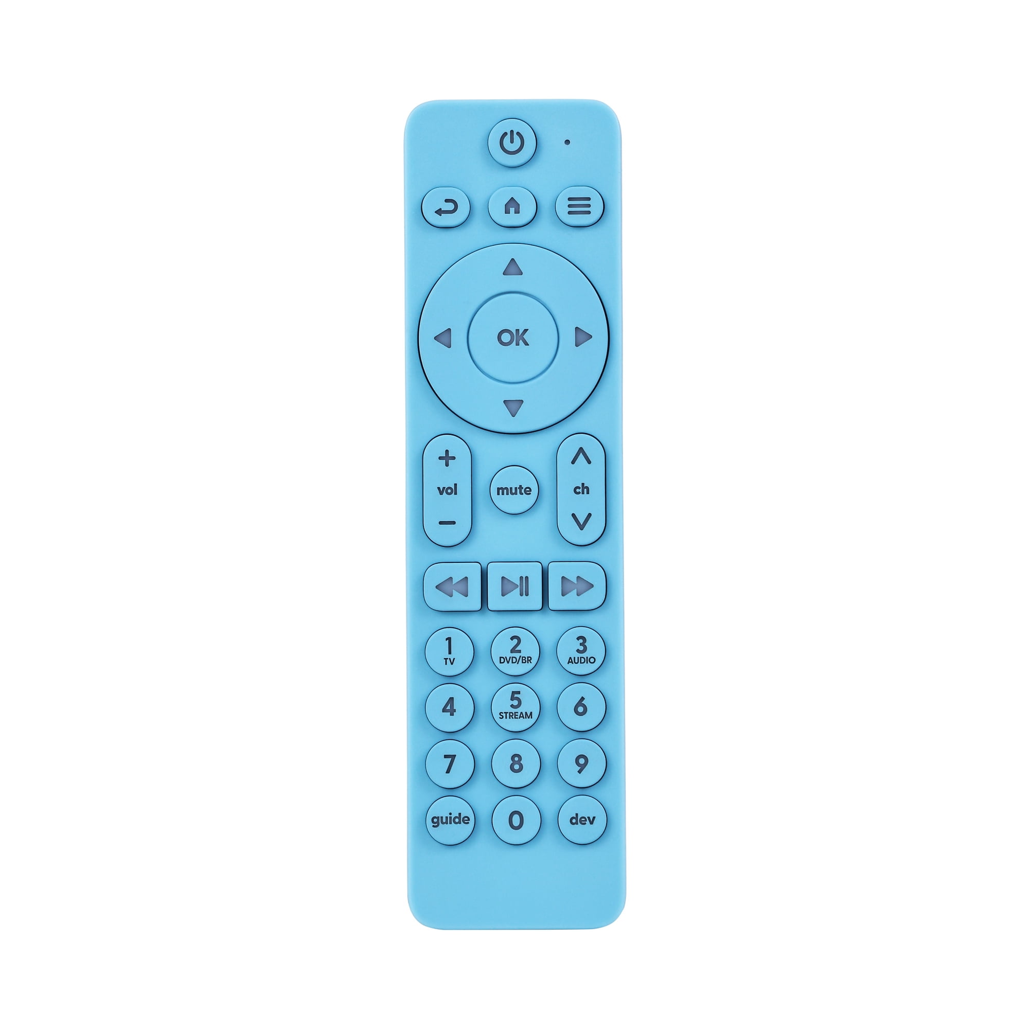 Incipio Universal TV Remote Control with Bright Colors – Easy-to-Find, User-Friendly Design, Compatible with Most TV Brands & Streaming Devices