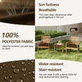 thumbnail image 4 of Kimunuk Outdoor Chair Cushions set of 2, 18.5" x 16" Zipped Waterproof Outdoor Seat Cushions Couch Pads with Ties for Patio Furniture, Chocolate, 4 of 6