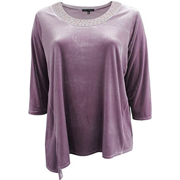 Dreamer P - Plus Size Womens Asymmetrical Rhinestone Stylish Top Shirt ...