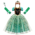 thumbnail image 1 of Disfraz Niña Anna Vestido para Niña Cosplay Princesa Reina de la Nieve Disfraz Niños Halloween Ropa Niños Cumpleaños Carnaval Fiesta de disfraces Fivean unisex, 1 of 2
