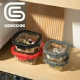 thumbnail image 4 of Genicook Clear Glass Lightweight Food Storage Container (4 Count), 4 of 5