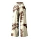 thumbnail image 4 of WILLBEST Pantalones Casuales para Mujer: Cintura Alta Elástica, Pierna Ancha, Diseño Estampado, Cómodos y Versátiles para Uso Diario. XXXL, 4 of 4