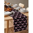 thumbnail image 6 of ERUNPONLY Sweet Bow Love Table Runner - 70 Inch Long Black Retro Preppy Aesthetic Cotton and Linen Blended Dress Scarves Farmhouse Table Runner for Kitchen Dining, Coffee Table, 13"x70", 6 of 8