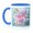 Blue/White, variant on 3drose, Heart Collage with Text You Are Loved, 11oz Two-tone Green Mug
