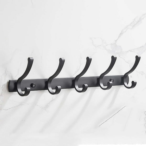 WEBI White Wall Coat Rack with 2 Hooks for Hanging Coats and Clothes