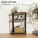 thumbnail image 4 of Mesa auxiliar Apicizon pequeña y estrecha de 3 niveles con almacenamiento, color marrón rústico, 4 of 7