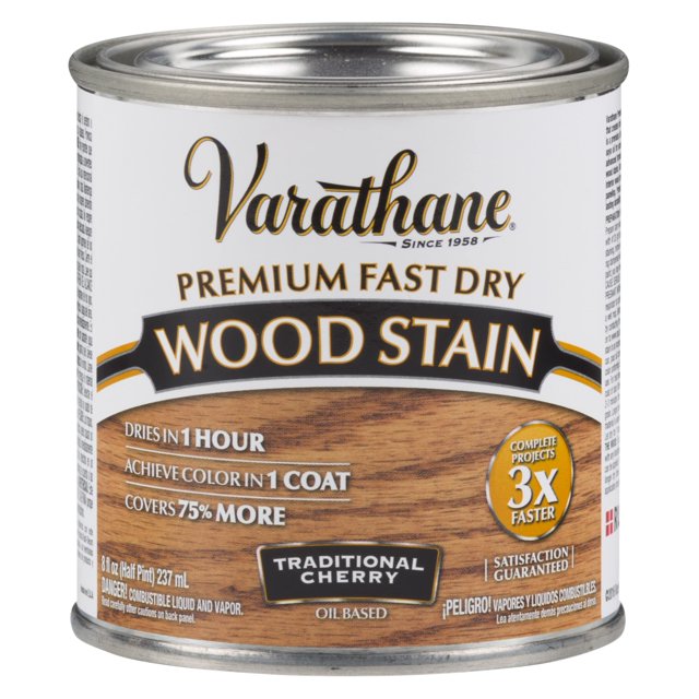 Tinte para madera Varathane Premium, color cereza tradicional de secado rápido, 237 ml