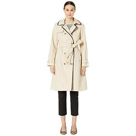 Kate Spade New York Womens 40" Trench w/Belt Sandcastle LG