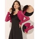 thumbnail image 2 of Sheer Mesh Shrug Allegra K bolero recortado volantes mujer Rojo M, 2 of 6