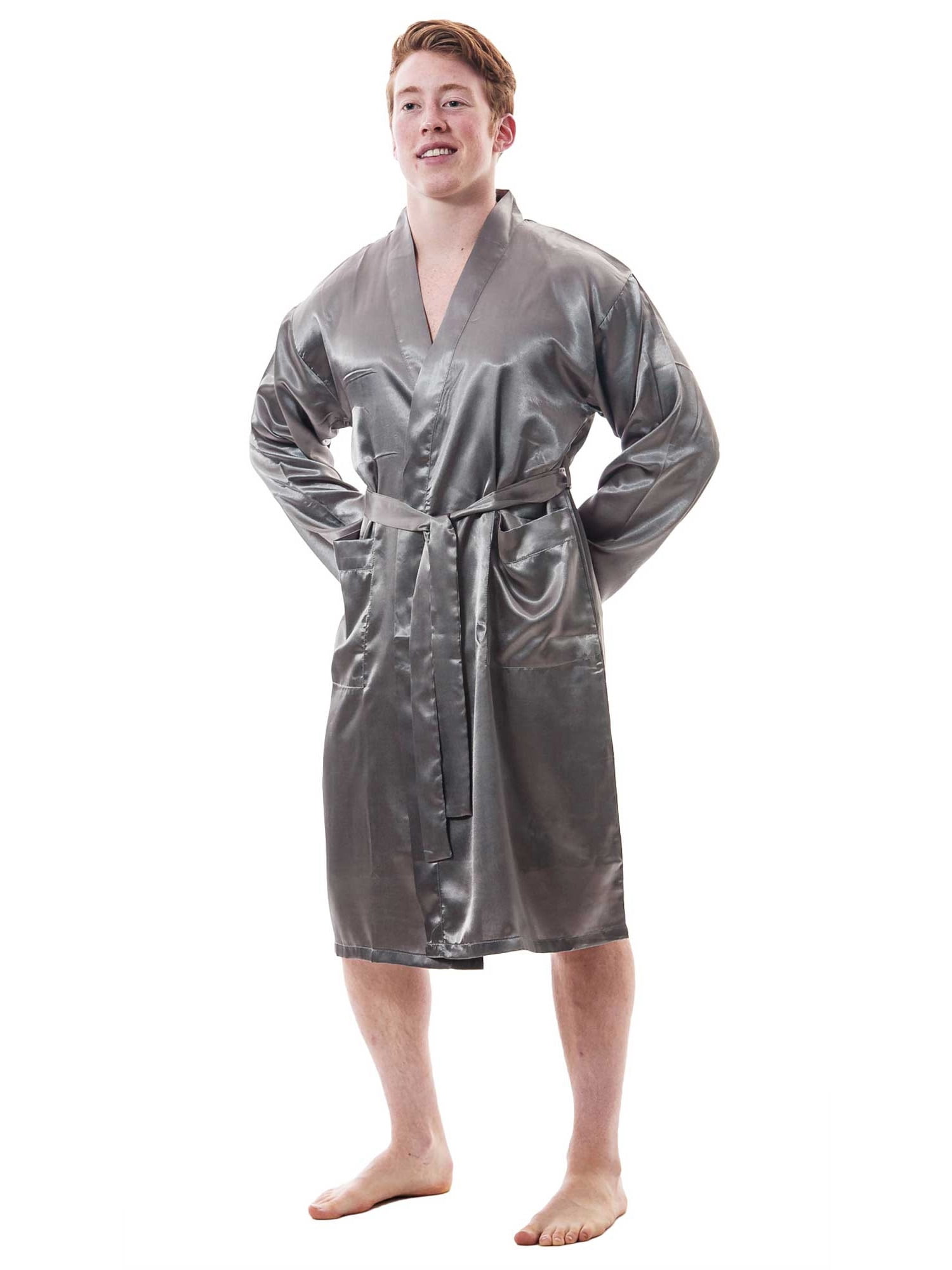men's satin bathrobe