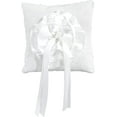 thumbnail image 3 of Modern Ring Pillow With Matching Flower Basket Wrapped in White Lace Fabric With Ribbon, 3 of 4