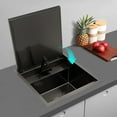 thumbnail image 3 of Hidden Kitchen Sink Single Bowl Sink with Foldable Faucet Stainless Steel Utility Sink, 3 of 12