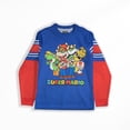 thumbnail image 5 of Nintendo Super Mario Brothers Mario, Luigi, Bowser Boys 2-Piece Set - Long Sleeve Graphic Print T-Shirt & Joggers - 2-Pack Bundle for Kids and Toddlers (Sizes 4-16), 5 of 5