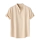 thumbnail image 2 of pstuiky camisetas de hombre, Camisa hawaiana informal de manga corta con cuello alto y botones para hombre ropa de hombre m, 2 of 9