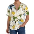 thumbnail image 1 of KLL Bees Collecting Nectar Print Men's Shirt Short Sleeve Button Down Summer Cuba Beach Shirts-Large, 1 of 5