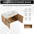 thumbnail image 4 of Tookss Wall Mounted Floating Bathroom Vanity with resin Countertop Sink,2 Doors,Cabinet Organizer Bathroom Cabinet Set for Apartment Dorm, 4 of 9