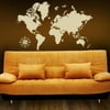 Style and Apply Detailed World Map Vinyl Wall Art Small
