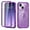Darkpurple, variant on for iPhone 15 Case, [Compatible with MagSafe] Full-Body Protection Anti-Scratch Case with Built-in Screen Protector, Front Cover TPU Frame Durable for iPhone 15 Cover, Blue