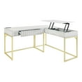 thumbnail image 4 of Furniture of America Giffore Wood 2-Piece Writing Desk Set in White, 4 of 4