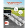 thumbnail image 4 of KFFKFF Aluminum Ramps, 2000 lbs, 2Pcs Heavy-duty Ramps with Wider Ramp Surface, Universal Stable Loading Ramp with Handles, 4 of 9