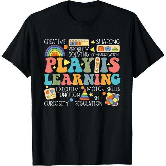 Groovy Play Is Learning Kindergarten Teacher Appreciation T-Shirt