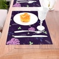 thumbnail image 5 of YFYANG Washable Heat-Resistant Placemats, 70% PVC/30% Polyester, Purple Leaf Pattern Kitchen Table Mat, 12" x 18" 4 Pcs, 5 of 6