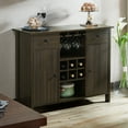 thumbnail image 5 of Furniture of America Claus Wood Multi-Storage Buffet Server in Brown Wenge, 5 of 7