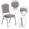 thumbnail image 3 of Flash Furniture Hercules Series Adult Size Crown Back Stacking Banquet Chairs, Gray Dot, 3 of 13
