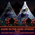 thumbnail image 3 of JoyX Giant Halloween Spider Web Decoration Set, 23 ft Huge Web with 50" Large Spider, LED Light, and Glow in The Dark Spiders for Outdoor Yard Decor, 3 of 12