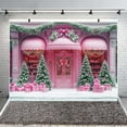 thumbnail image 4 of 7x5ft Pink Christmas Backdrop for Photography Backdrop Winter Christmas Shop Store Xmas Tree Snowflake Photo Backdrop Holiday Background Girl Baby Shower Party Decorations Photo Props, 4 of 5
