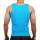 thumbnail image 5 of Ropa interior de control de la talladora de la barriga para adelgazar el cuerpo de los hombres, camisa de la faja de la cintura de las fajas elásticas, nailon, XXL, azul claro Unique Bargains chalecos para correr, 5 of 7