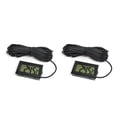 thumbnail image 2 of Methold Termómetro digital con sonda temperatura humedad LCD impermeable 5V 12V bebé baño incubadora indicador para interior negro Negro 2piezas, 2 of 6