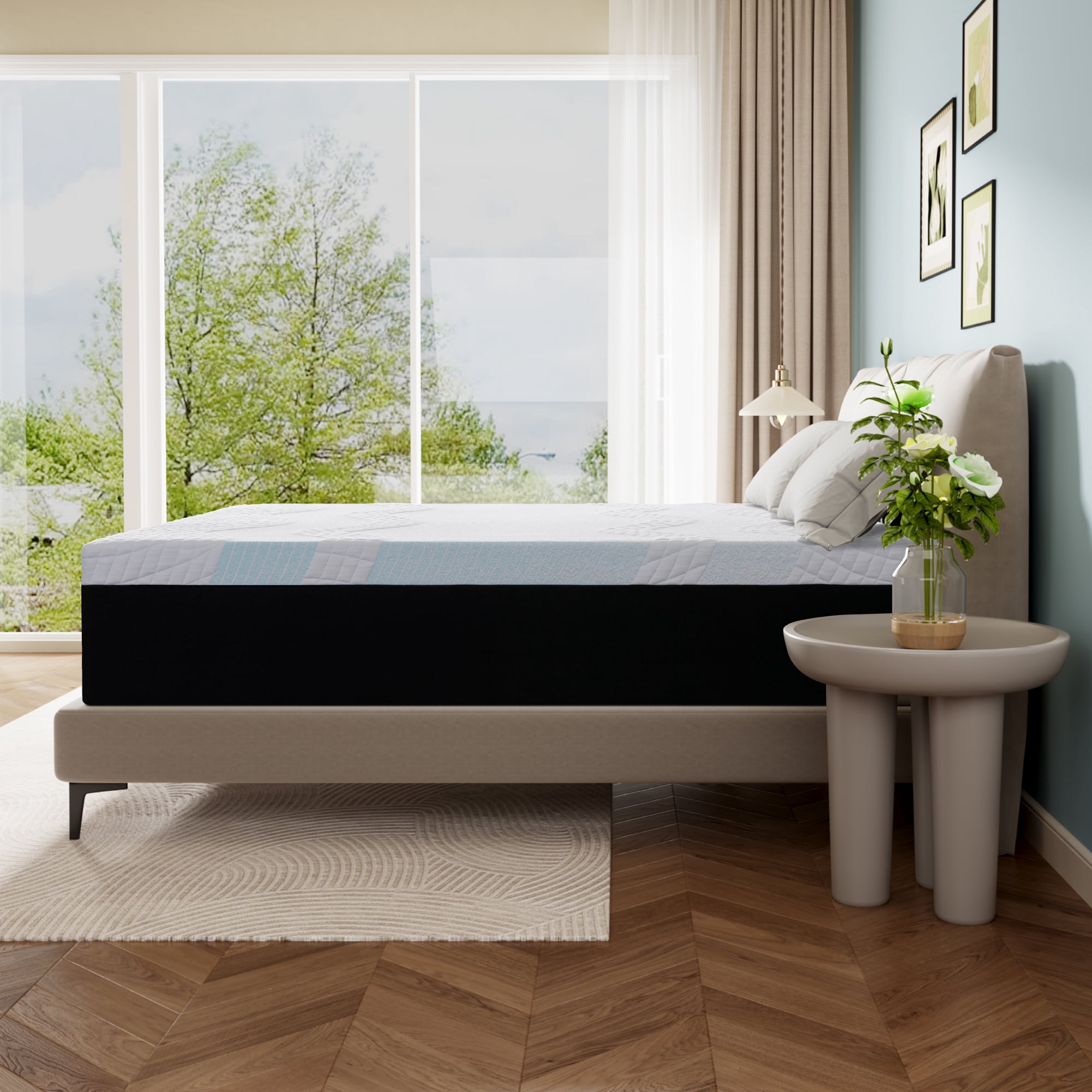 Full Size Mattress, 8" Medium Gel Memory Foam Mattress in a Box, Pressure Relieving for Adult