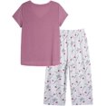 thumbnail image 2 of Women's Capri Pajama Sets Plus Size Sleepwear 2 Piece Ladies Sleep Set,Wind Red-a, 2 of 5
