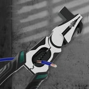 Lineman Pliers with Nail Puller, Industrial Heavy Duty Electrician Tool, Flat Nose Wire Cutter Pliers for Electrical Work, Labor Saving Grip Design Multi Functional Pulling and Cutting Tool