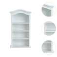 thumbnail image 6 of Miniature Wood Shelf Cabinet Dollhouse Accessory 4 Floors Bookshelf for DIY Crafts and Fairy Garden Displays, 6 of 9