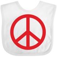 thumbnail image 3 of Inktastic Fun Red Peace Sign Boys or Girls Baby Bib, 3 of 4