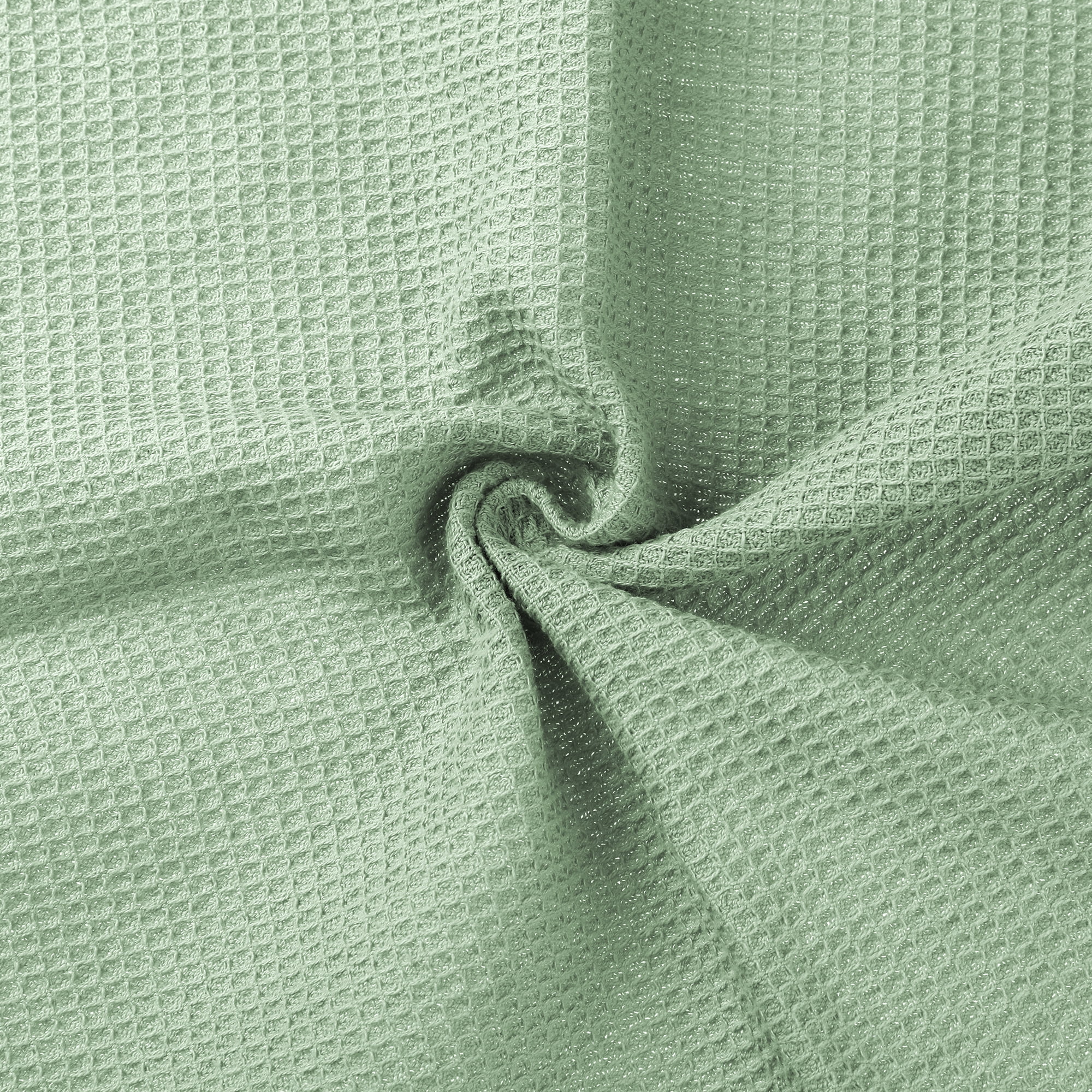 Unique Bargains 6 Pack Reuseable Cloths Cotton Waffle Weave Kitchen Towels Light Green