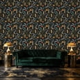 thumbnail image 4 of Whimsical Peel and Stick Wallpaper Serene Snake Floral Candles Black apples Wall Mural 23.6in x 9.8ft Self Adhesive Removable Wall Paper Renter Friendly Wallpaper for Kids Bedroom Studio, 4 of 8