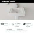 thumbnail image 5 of Decorum White Vitreous China Wall-Hung Vessel Sink with Single Faucet Hole, 5 of 8