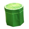 thumbnail image 5 of Dualoai Folding Storage Ottoman Fruit Pattern Footrest 11.42x11.42x11.81inch Toy Storage Box Foot Stool for Home Decor Office Bedroom Lemon, 5 of 9