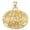 Yellow Gold, variant on Saint Elizabeth of the Visitation Religious Round Medal 2/3 X 2/3 Inch Size of Dime, Solid 14K Yellow Gold