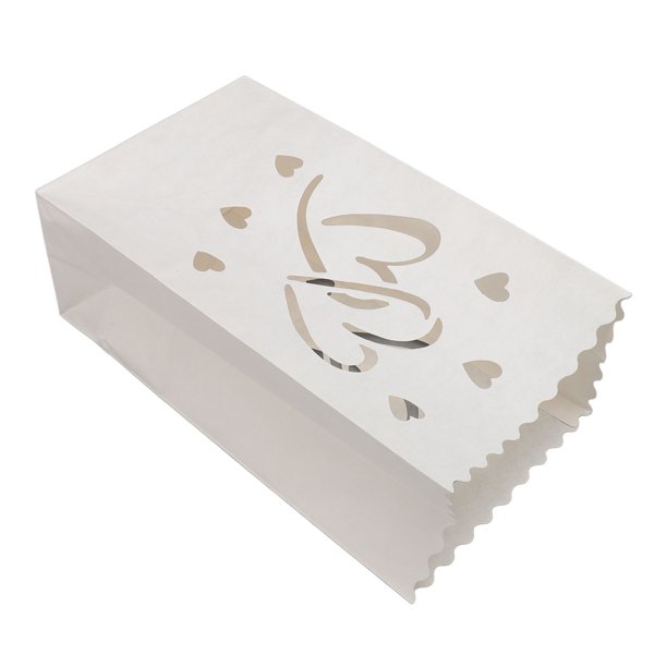 Bolsa de Linterta de Papel, Diseño de Forma de Corazón Románico Pedido de Deformación Bolsa de Luz de Té Retardante Decorativo Para Boda para Interior