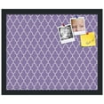 thumbnail image 2 of PinPix 18x15 Custom Cork Bulletin Board Quatrefoil Purple Poster Board Has a Fabric Style Canvas Finish, Framed in Quatrefoil Purple, by ArtToFrames (PinPix-282), 2 of 6