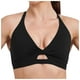 thumbnail image 1 of Sujetador deportivo a prueba de golpes para mujer - Tirantes ajustables, cuello en V, relleno extraíble, nailon/spandex, yoga, running, fitness, tallas S-XL, contorno de pecho 66-75 cm, 1 of 6